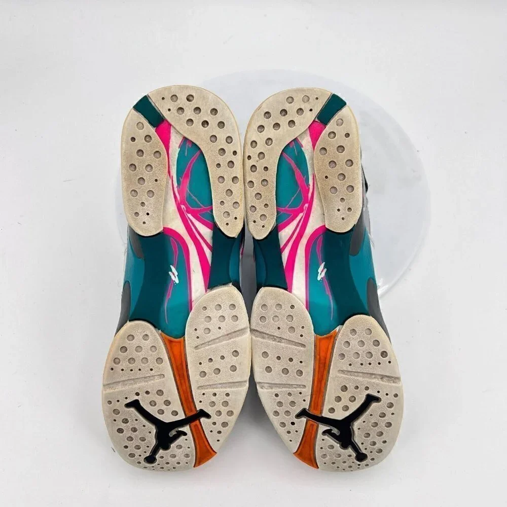 Nike Air Jordan 8 Retro Youth Size 7.5 Women 9 305368-113 South Beach Shoes